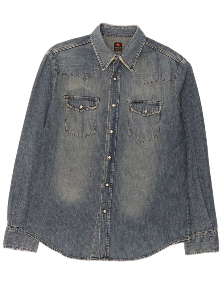 Energie Chemise en Jean Homme Large Bleu Coton