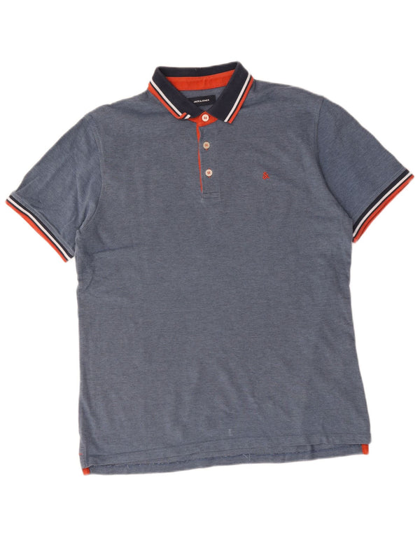 Jack & Jones Polo Homme XL Bleu Marine Coton