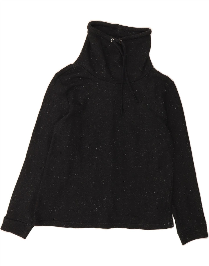 MARKS & SPENCER Womens Sweatshirt Jumper UK 10 Small Black Flecked Vintage Marks & Spencer and Second-Hand Marks & Spencer from Messina Hembry 