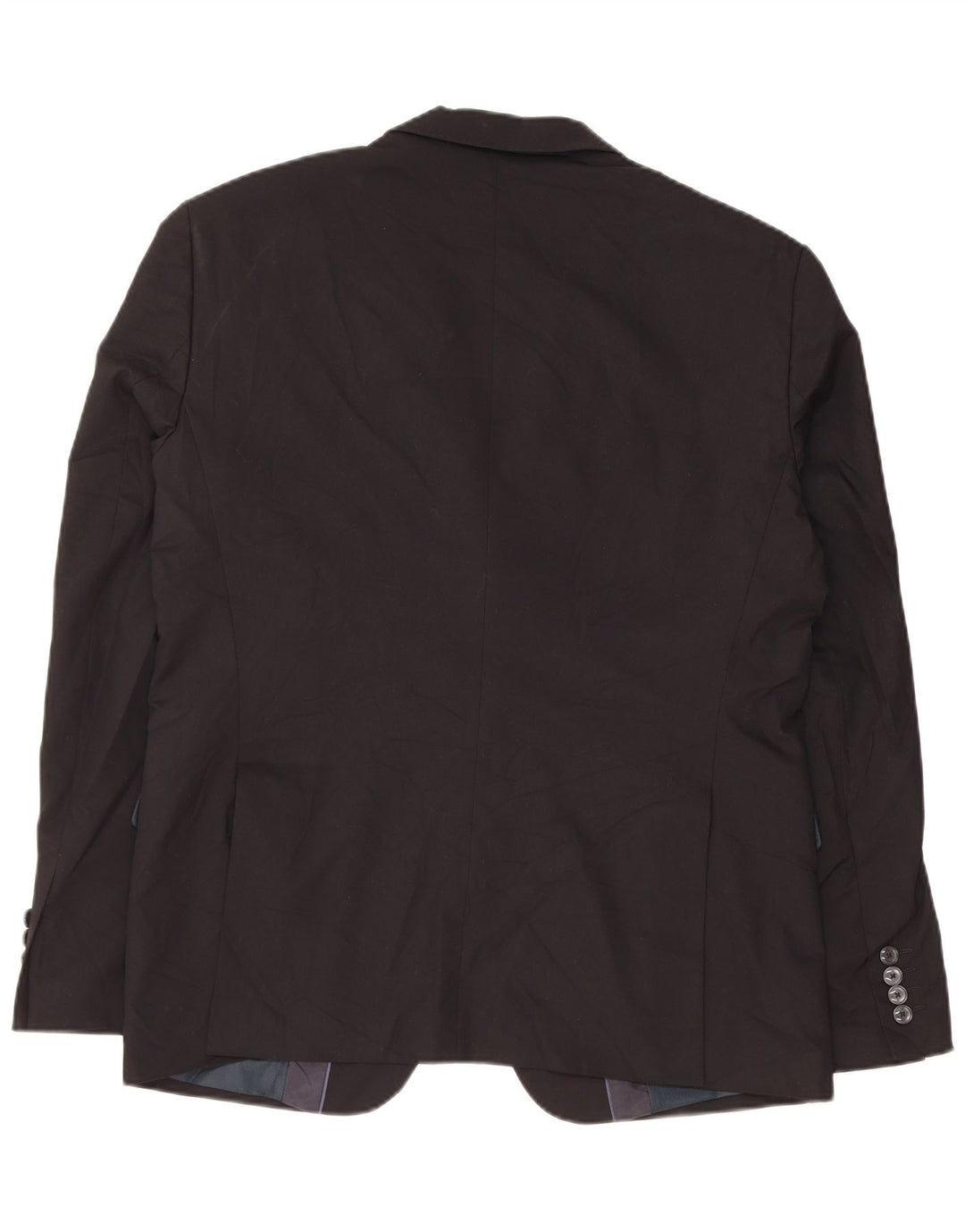 ZARA Veste blazer à 2 boutons pour homme EU 54 XL Noir Viscose