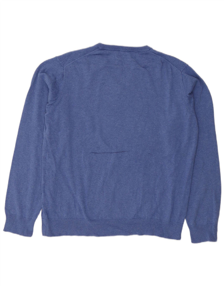 Gant Pull Col V Homme XL Bleu Coton