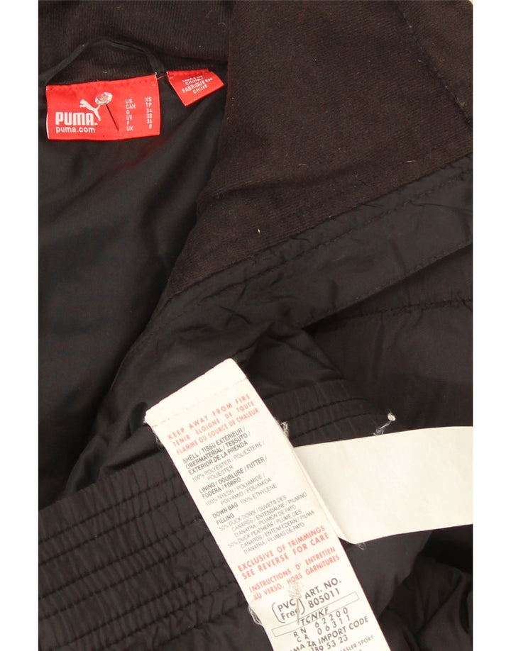 Puma Gilet rembourré pour femme UK 6 XS Noir Polyester