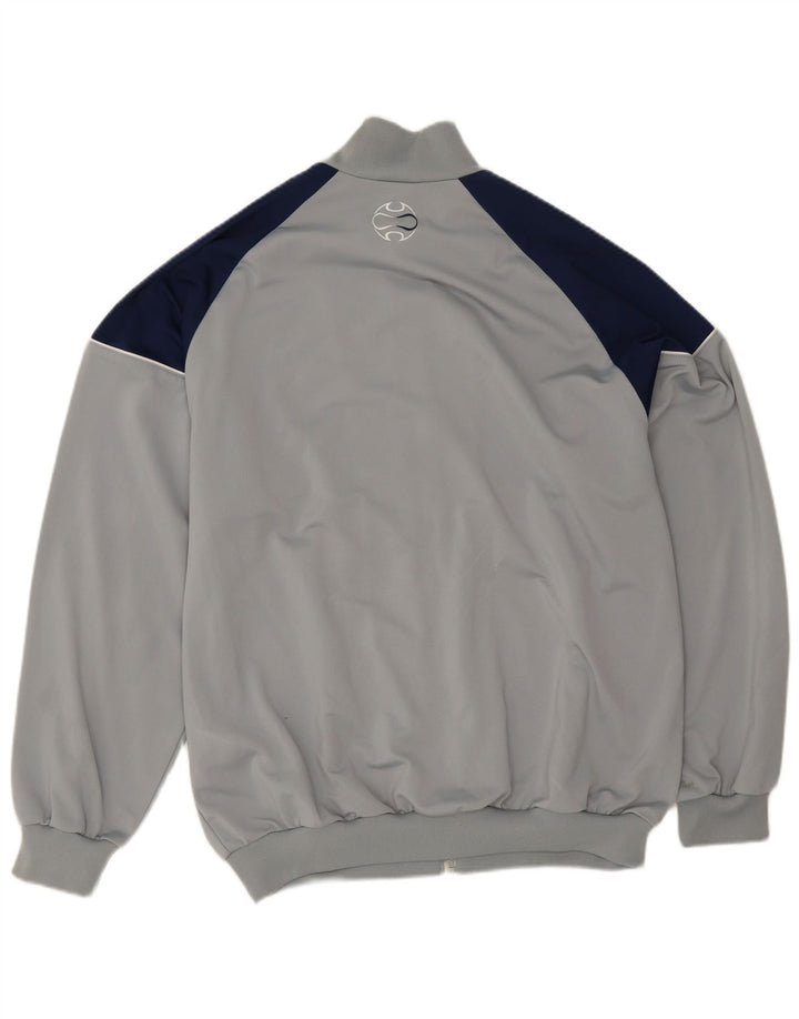 Adidas Veste de survêtement pour homme UK 42/44 Large Gris Colorblock Polyester