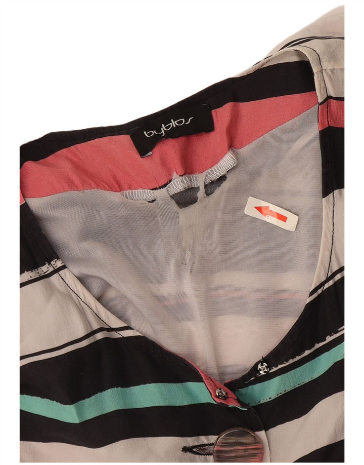 Byblos Femme Robe Fourreau IT 40 Petite Soie Rayée Multicolore