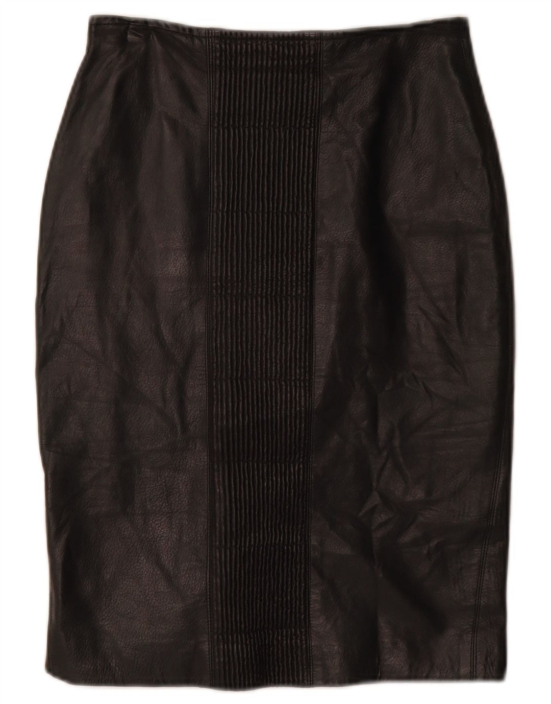 VINTAGE Jupe en cuir femme W26 Petit Noir