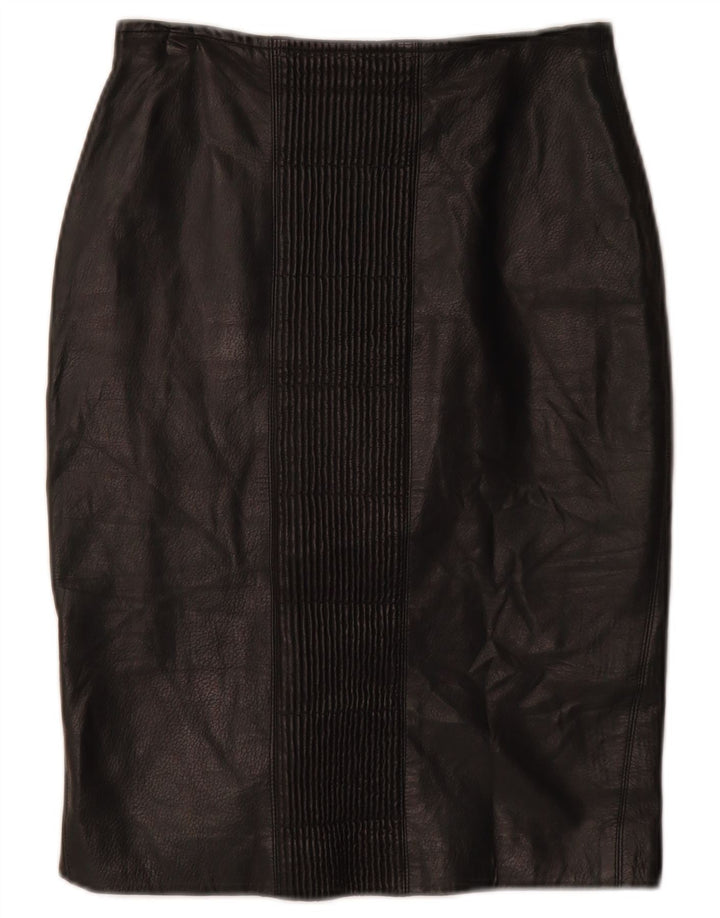 VINTAGE Jupe en cuir femme W26 Petit Noir