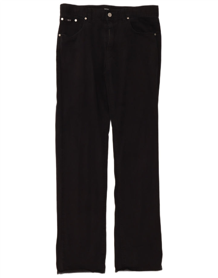 Hugo Boss Jean droit W34 L34 pour homme en coton noir