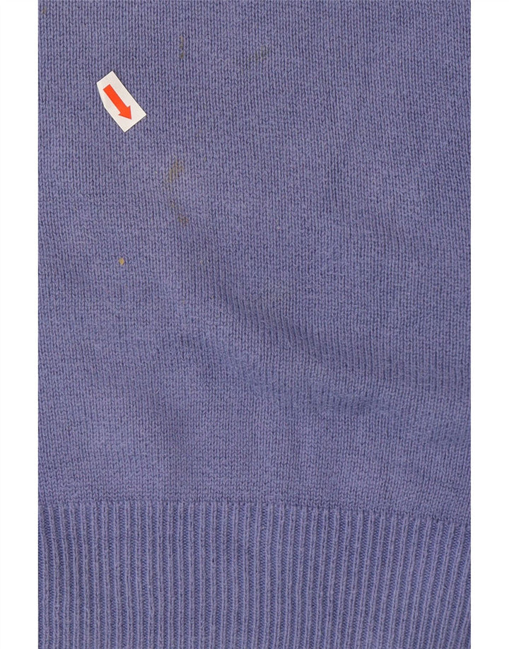 Marks & Spencer Pull à col en V Blue Harbour pour hommes, grand coton bleu