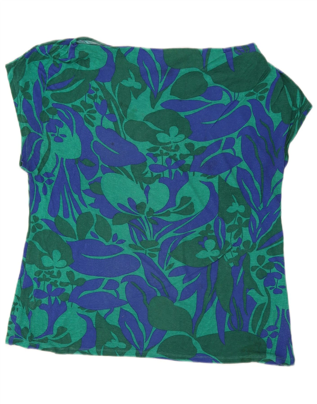 Max Mara Womens Weekend Blouse Top UK 12 Bleu Moyen Floral