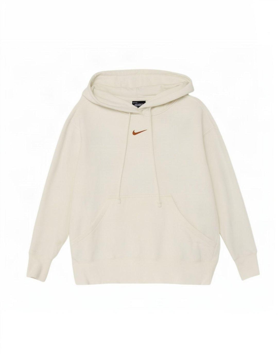 Nike Pull à capuche pour femme UK 14 en coton blanc moyen