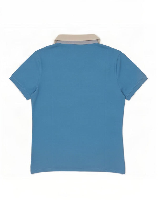 Aeronautica Militare Polo Femme UK 12 Bleu Moyen Colorblock Coton