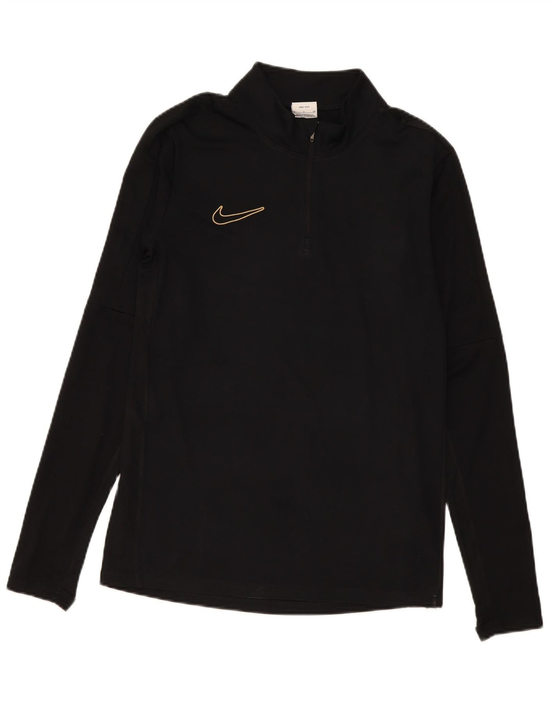 Nike Hommes Dri Fit Zip Neck Pull Survêtement Haut Petit Noir Polyester