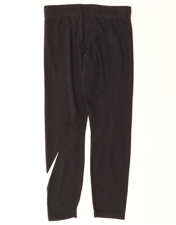 NIKE Leggings graphiques pour femmes UK 14 coton noir moyen