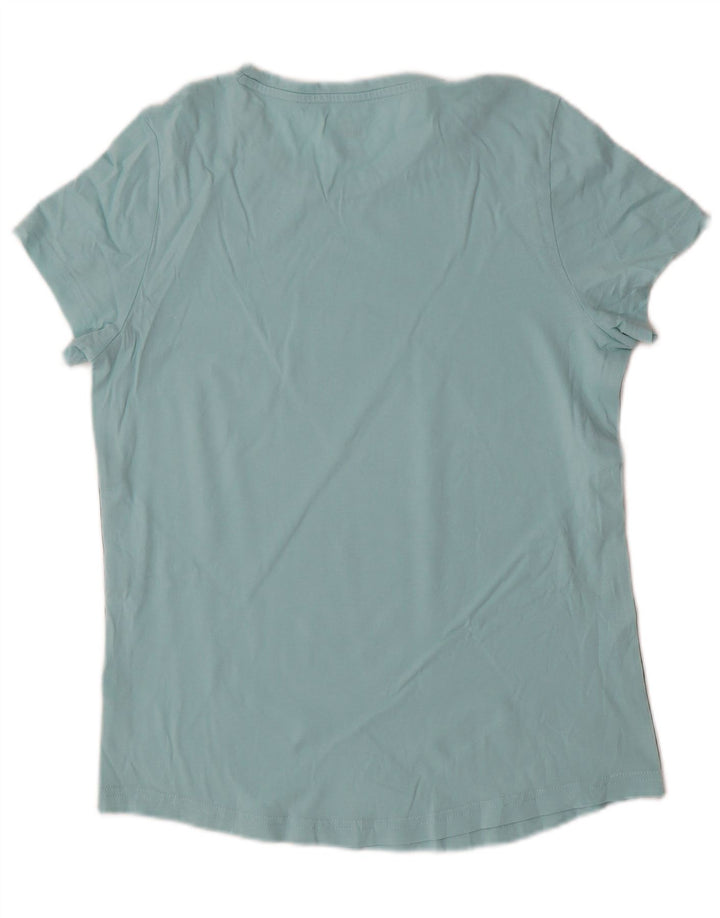 PUMA T-shirt graphique pour femme UK 12 Bleu moyen Colourblock