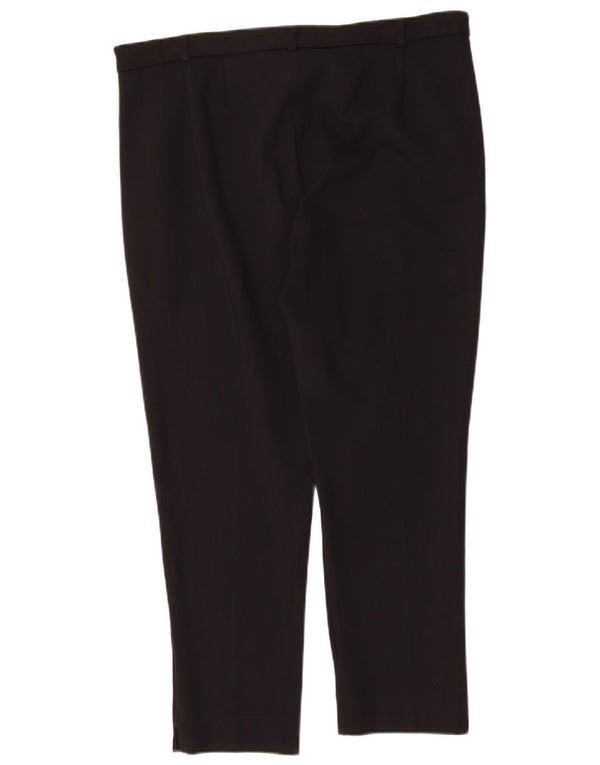 Marks & Spencer Pantalon de costume droit pour femme UK 18 XL W36 L26 Noir