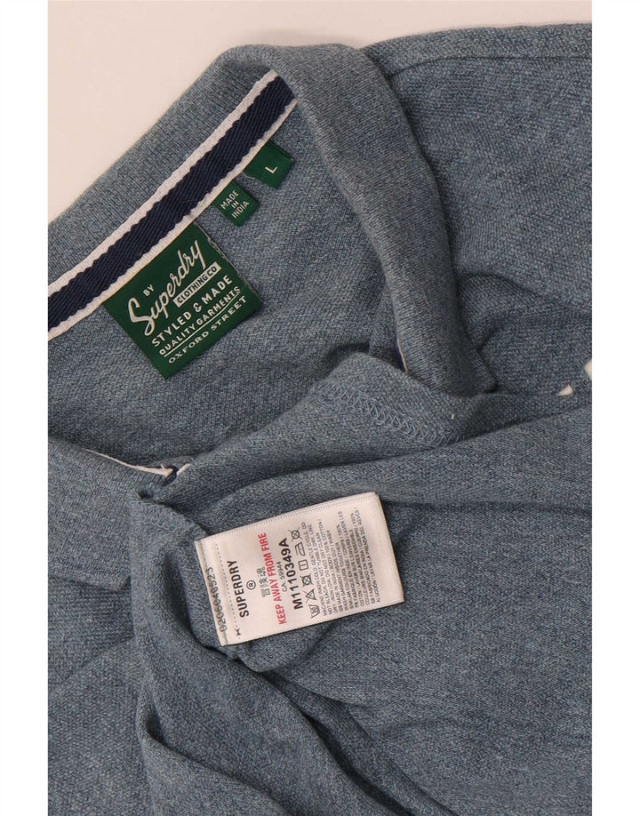 Superdry Polo Graphique Homme Grand Bleu Coton