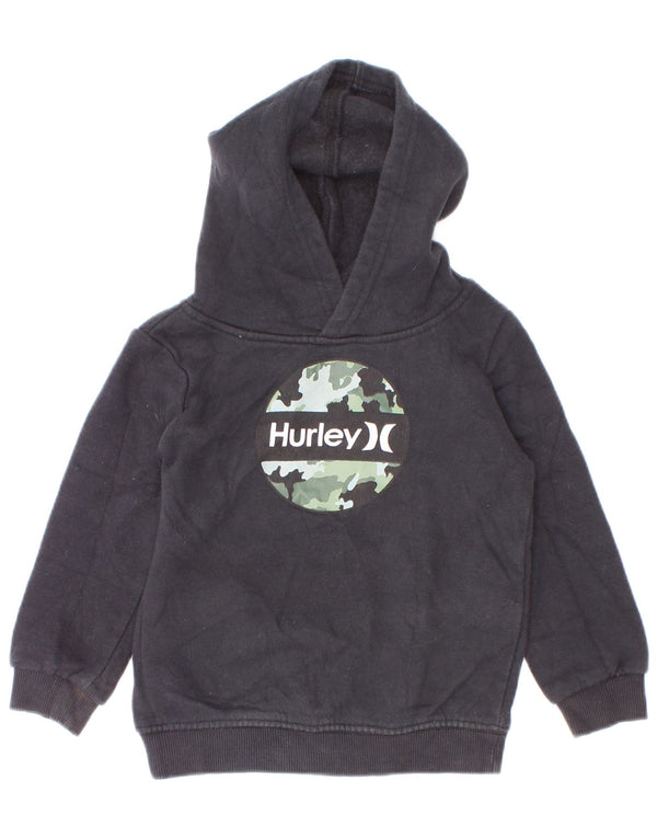 Hurley Pull à capuche graphique pour bébé garçon 18-24 mois en coton noir