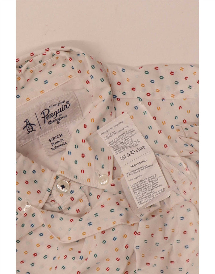 Chemise Homme Penguin Petit Coton Blanc Taché