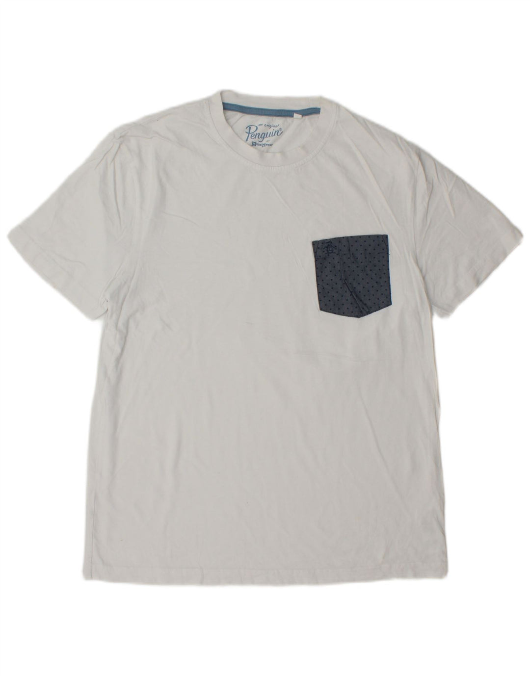 PENGUIN T-Shirt Homme Haut Large Blanc Tacheté Coton