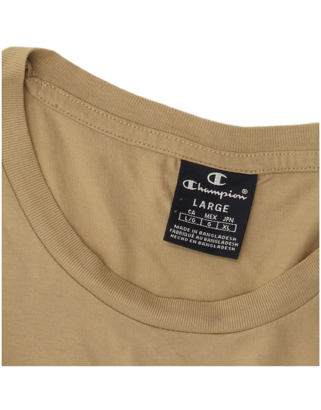 CHAMPION T-Shirt Femme UK 16 Large Beige
