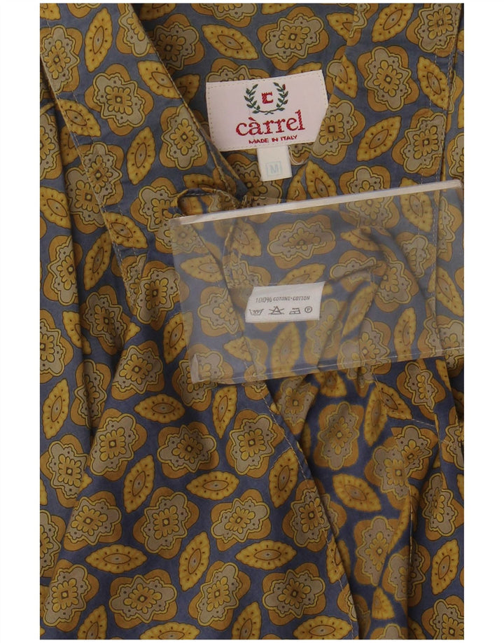 Carrel Chemise à Manches Courtes Homme Kaki Moyen Coton Floral