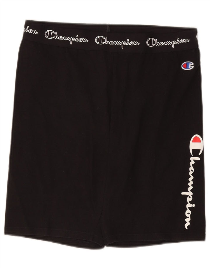 CHAMPION Short de sport graphique pour femme UK 16 Large Noir