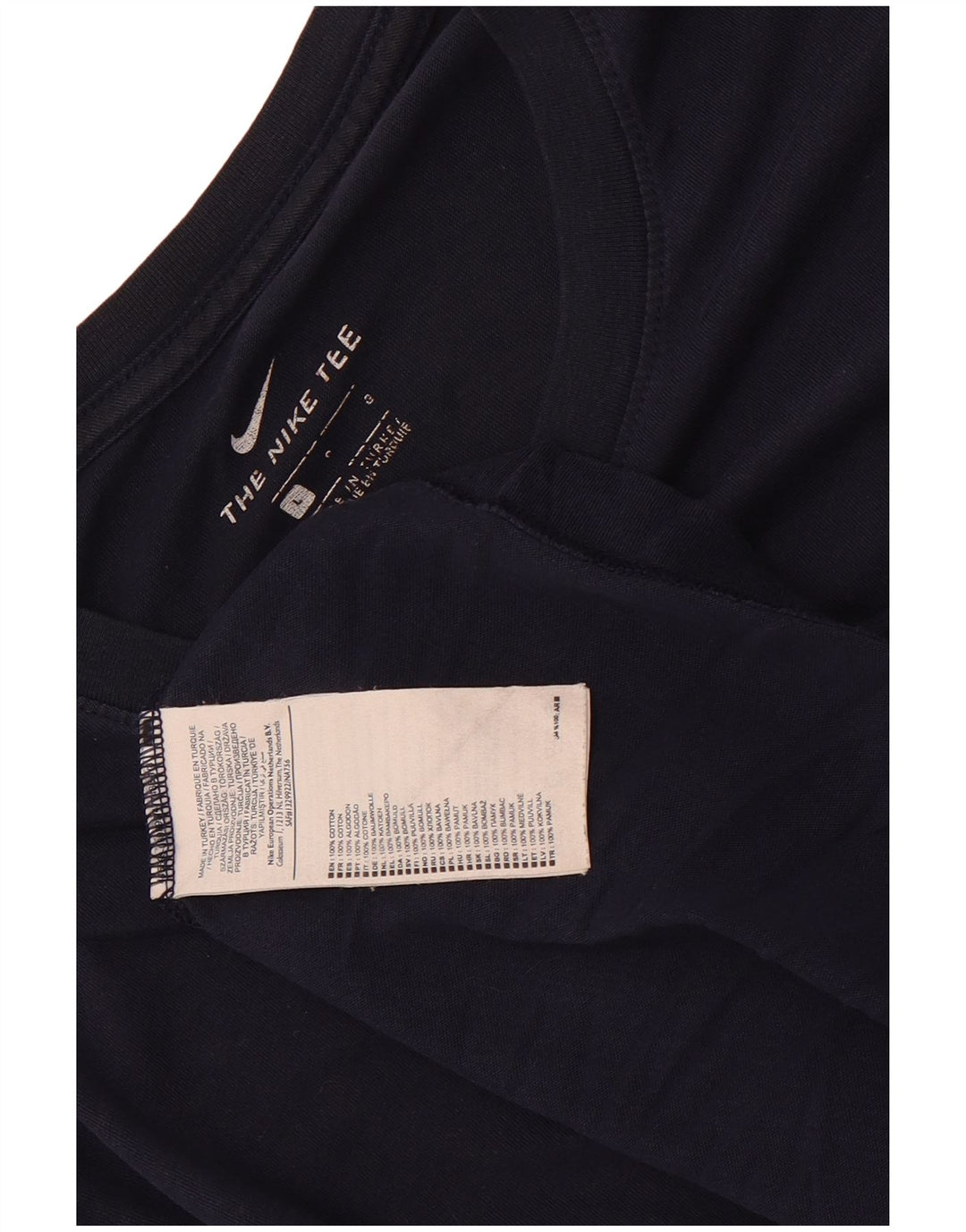 Nike T-shirt pour homme en coton bleu marine Taille L
