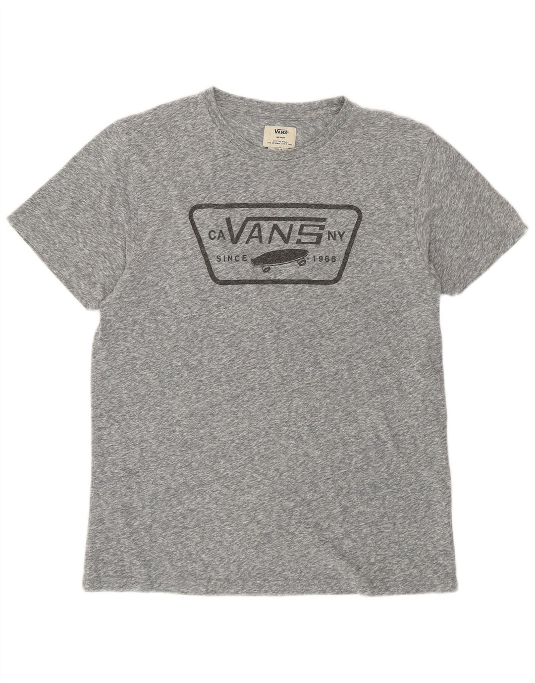 Vans T-shirt graphique pour femme UK 44, gris moyen, coton moucheté