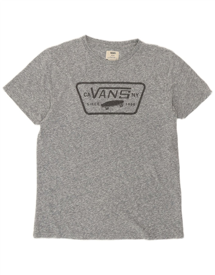 Vans T-shirt graphique pour femme UK 44, gris moyen, coton moucheté