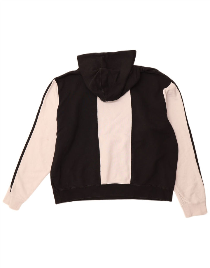 ADIDAS Pull à capuche graphique pour hommes, grand coton color block noir