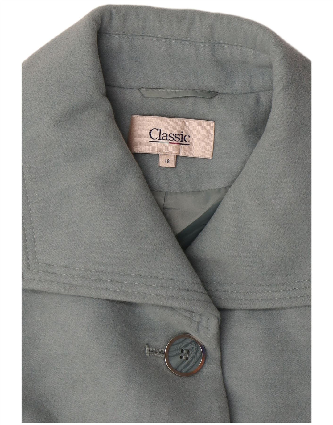 CLASSIC Veste Blazer 4 Boutons Femme UK 18 XL Bleu Polyester