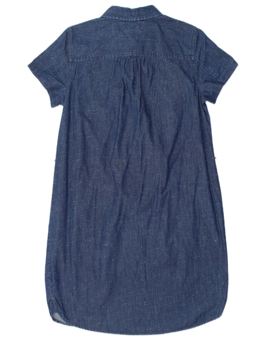 TOMMY HILFIGER Robe chemise en jean pour femme UK 14 Coton moucheté bleu moyen