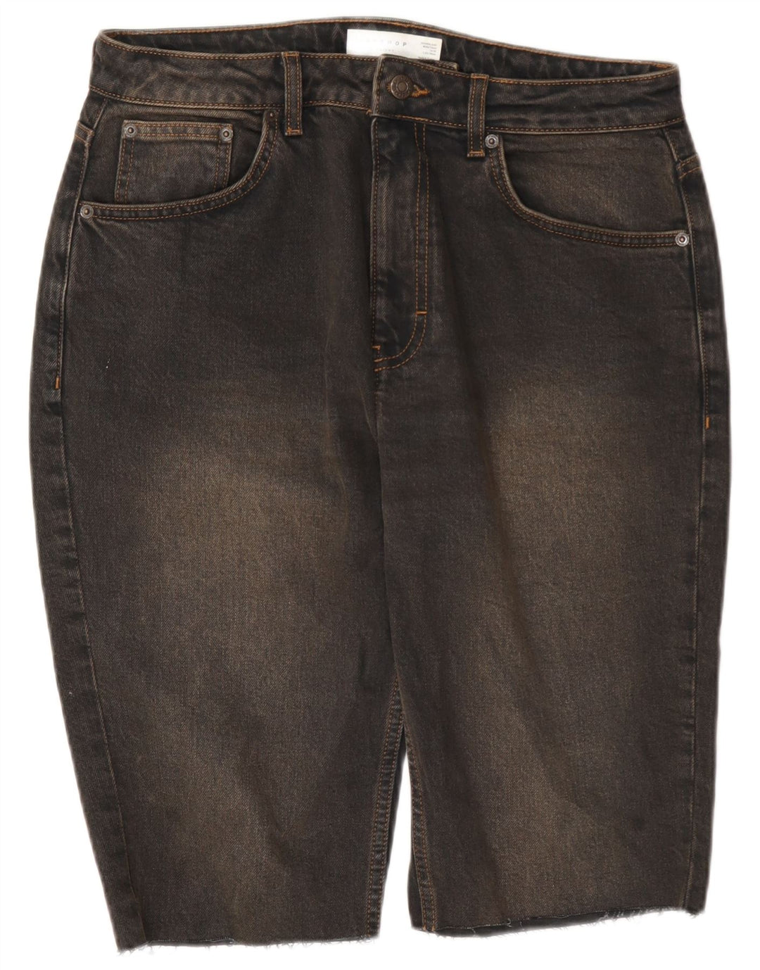 Topshop Short en jean W30 pour femme en coton noir moyen