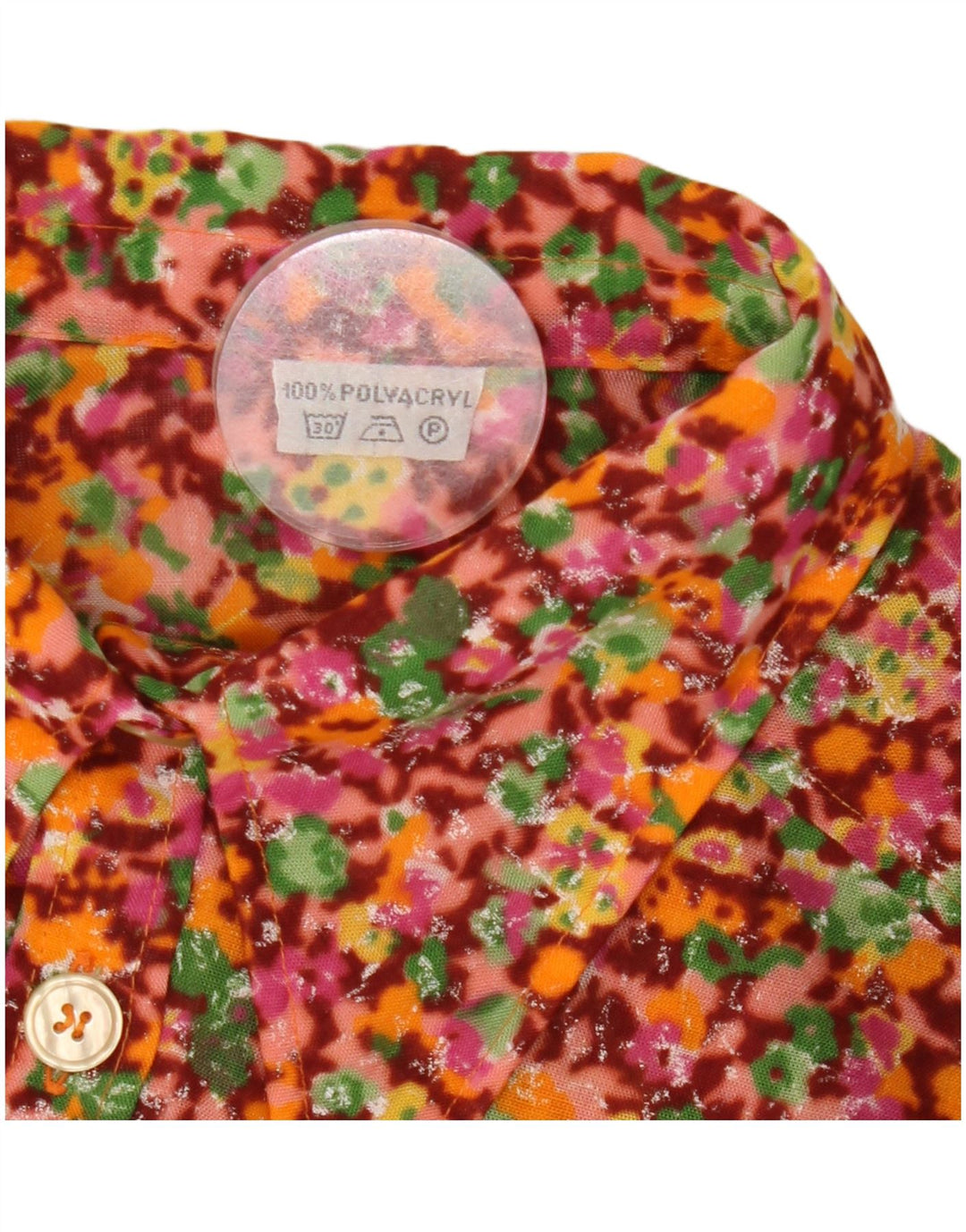 vintage Womens Long Sleeve Body UK 12 Moyen Multicolore Floral