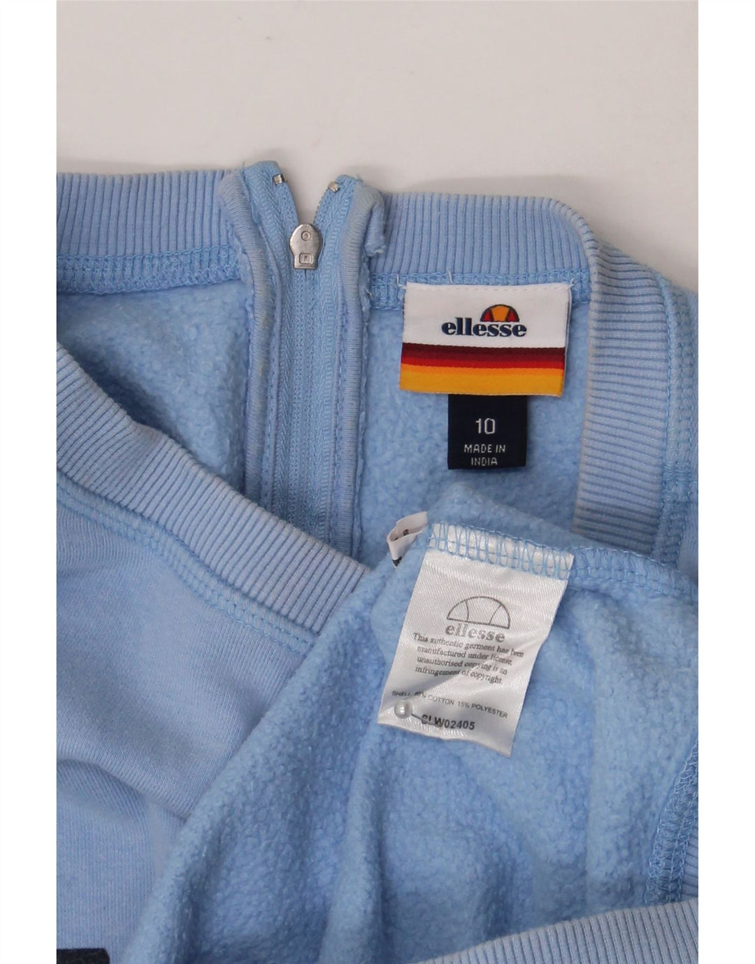 Ellesse Sweat-shirt surdimensionné graphique pour femme UK 10 petit coton bleu