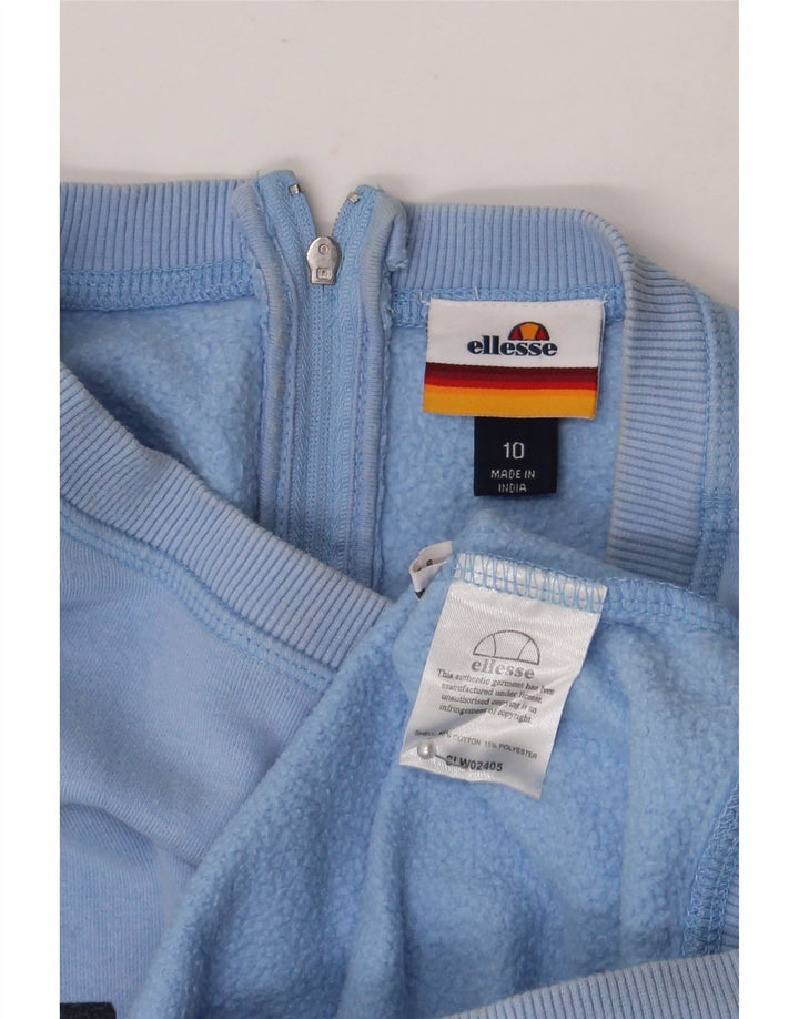 Ellesse Sweat-shirt surdimensionné graphique pour femme UK 10 petit coton bleu