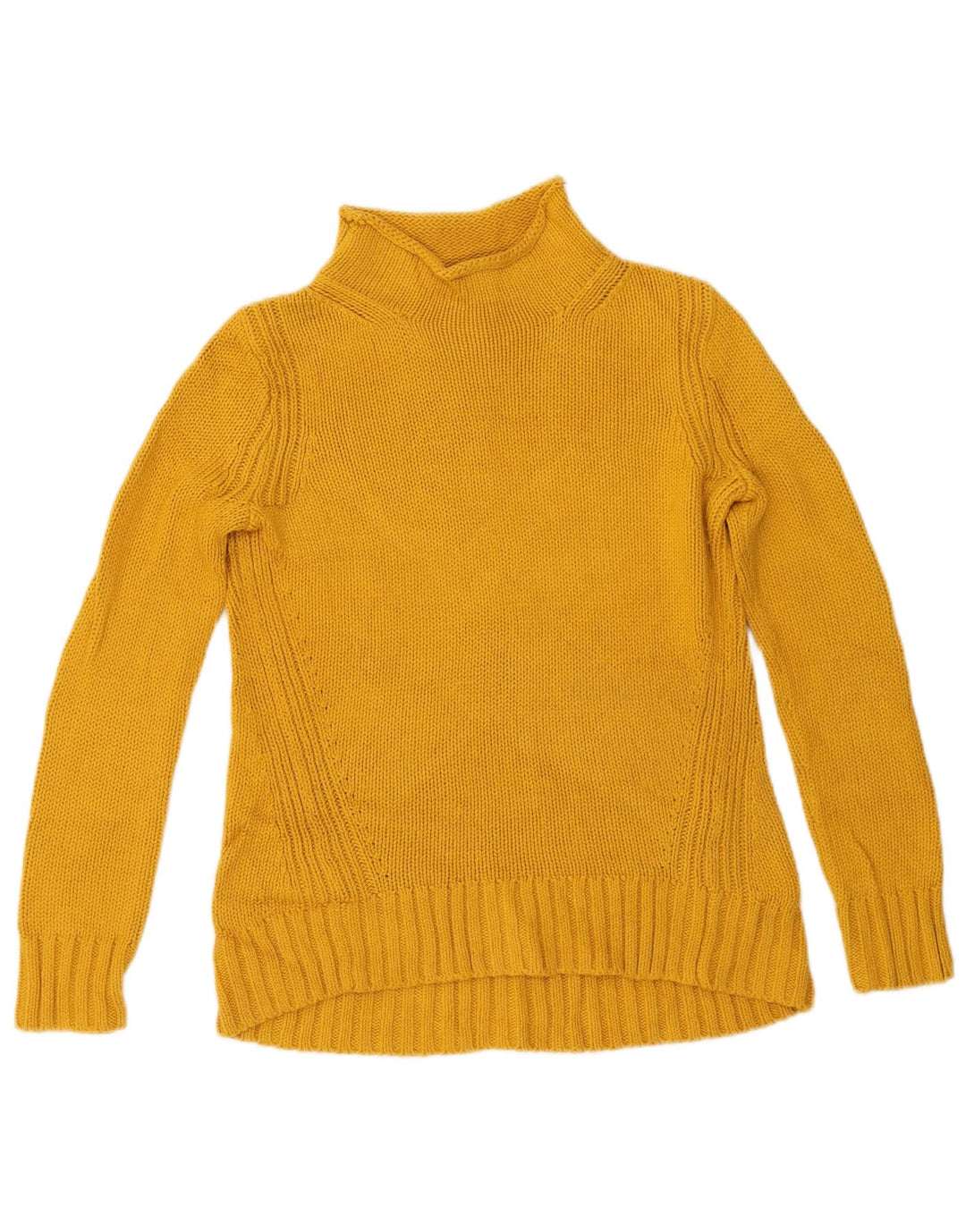 J. CREW Pull col roulé pour femme UK 10 Petit coton jaune