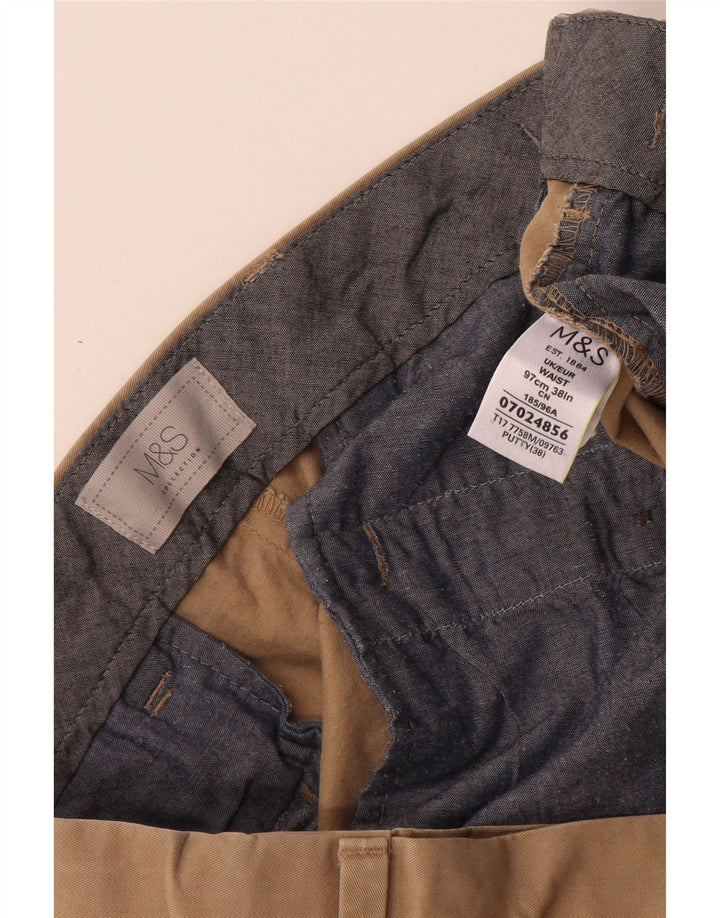 MARKS & SPENCER Short Chino Homme W38 XL Coton Beige