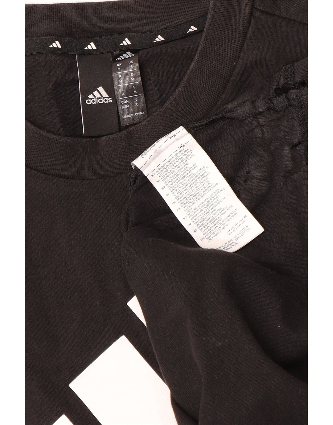 Adidas T-shirt graphique pour homme en coton noir moyen