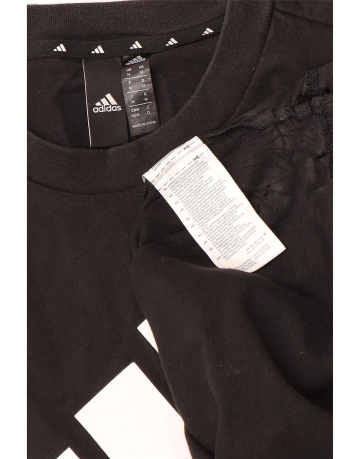 Adidas T-shirt graphique pour homme en coton noir moyen