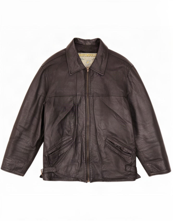 Vintage Veste en cuir pour homme IT 48 Medium Noir
