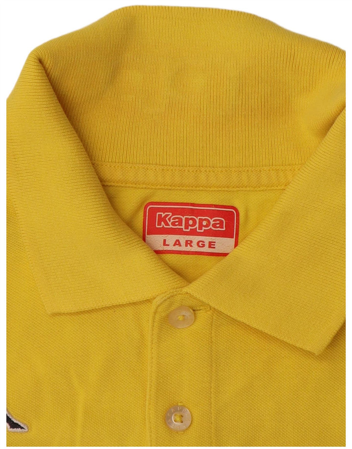Kappa Polo Graphique Homme Large Jaune