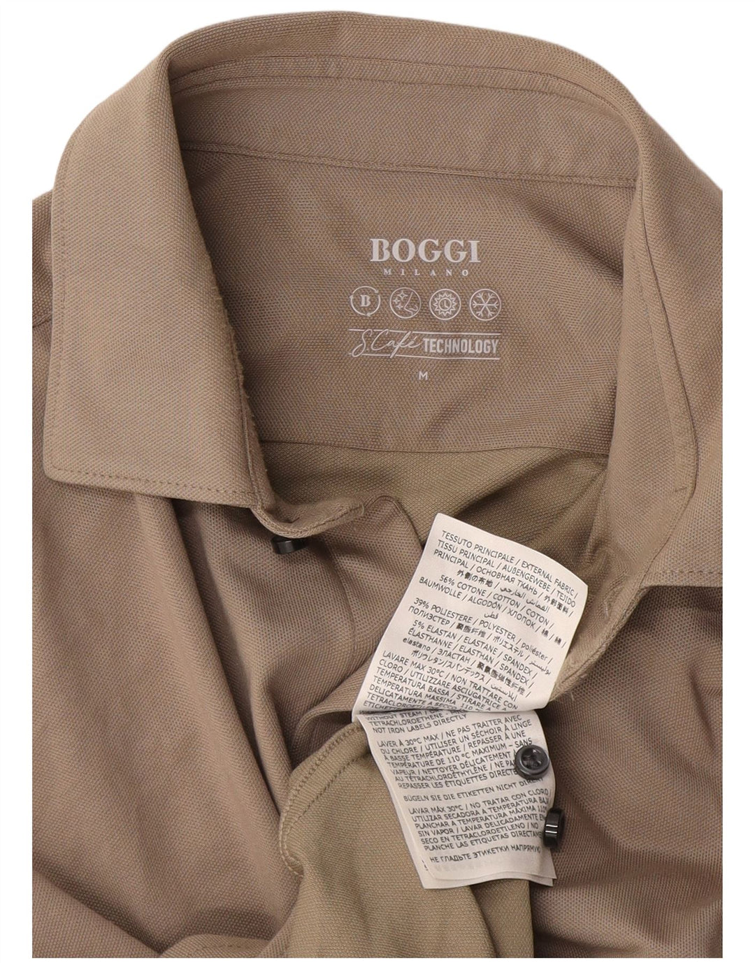 Boggi Chemise Homme Gris Moyen Coton