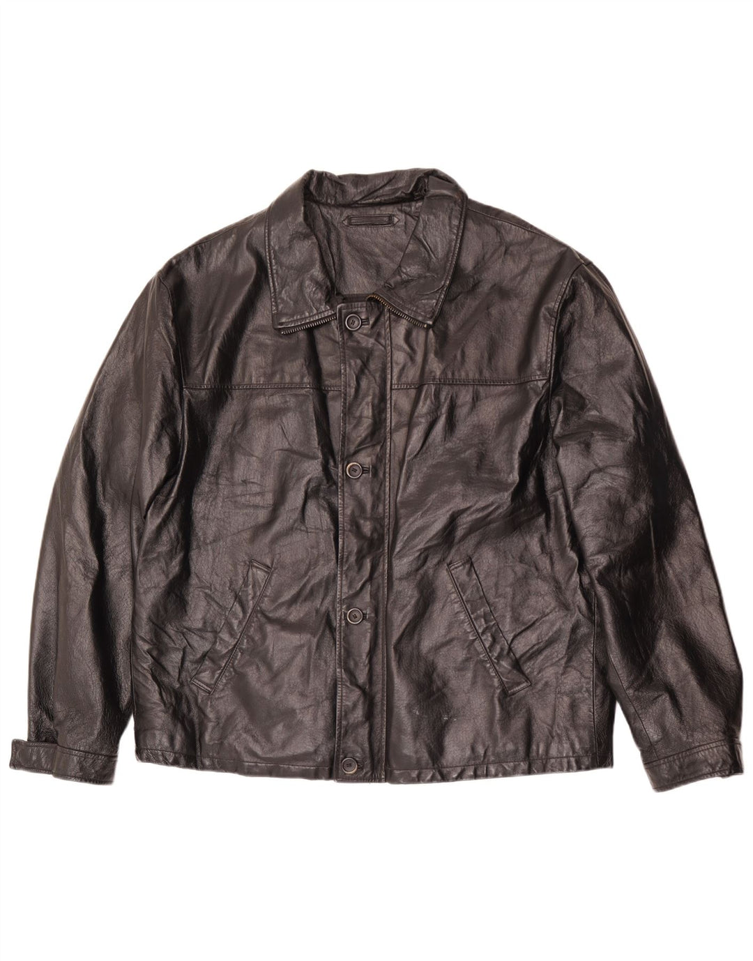 La Pelle Veste en cuir pour homme IT 58 4XL Noir