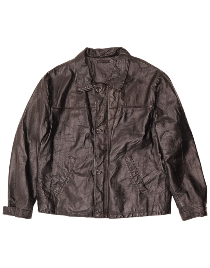 La Pelle Veste en cuir pour homme IT 58 4XL Noir
