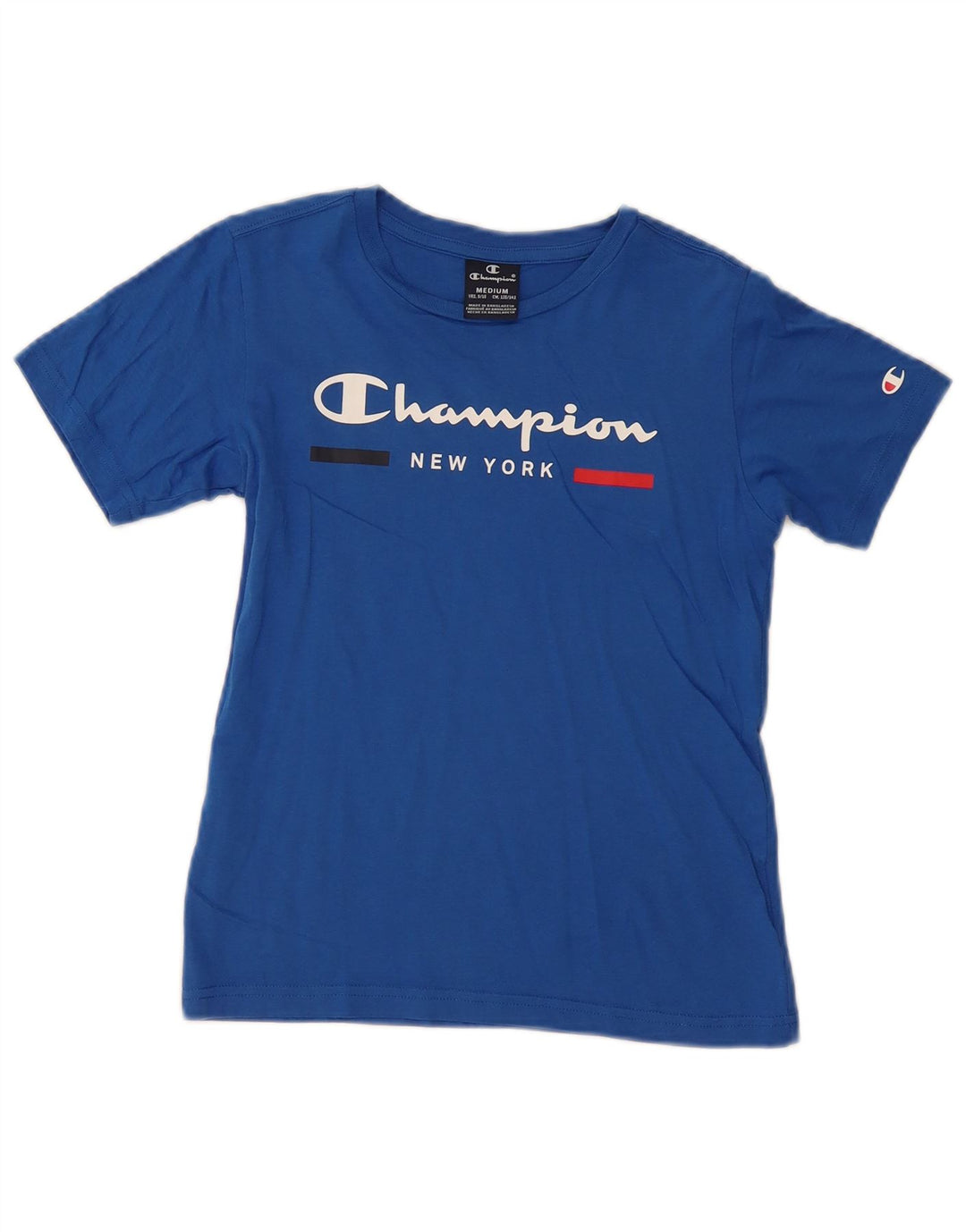 CHAMPION T-Shirt Graphique Garçon 9-10 Ans Bleu Moyen