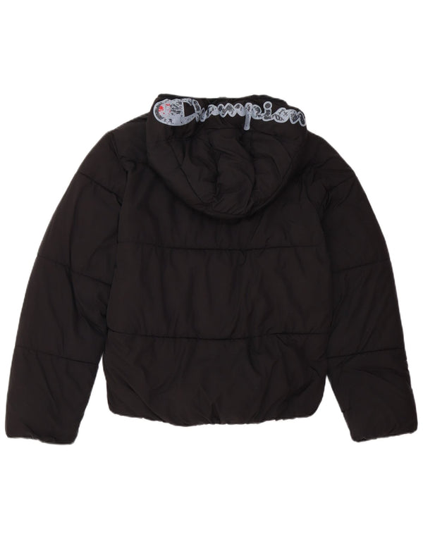 CHAMPION Veste matelassée à capuche graphique pour garçon 15-16 ans 2XL Noir
