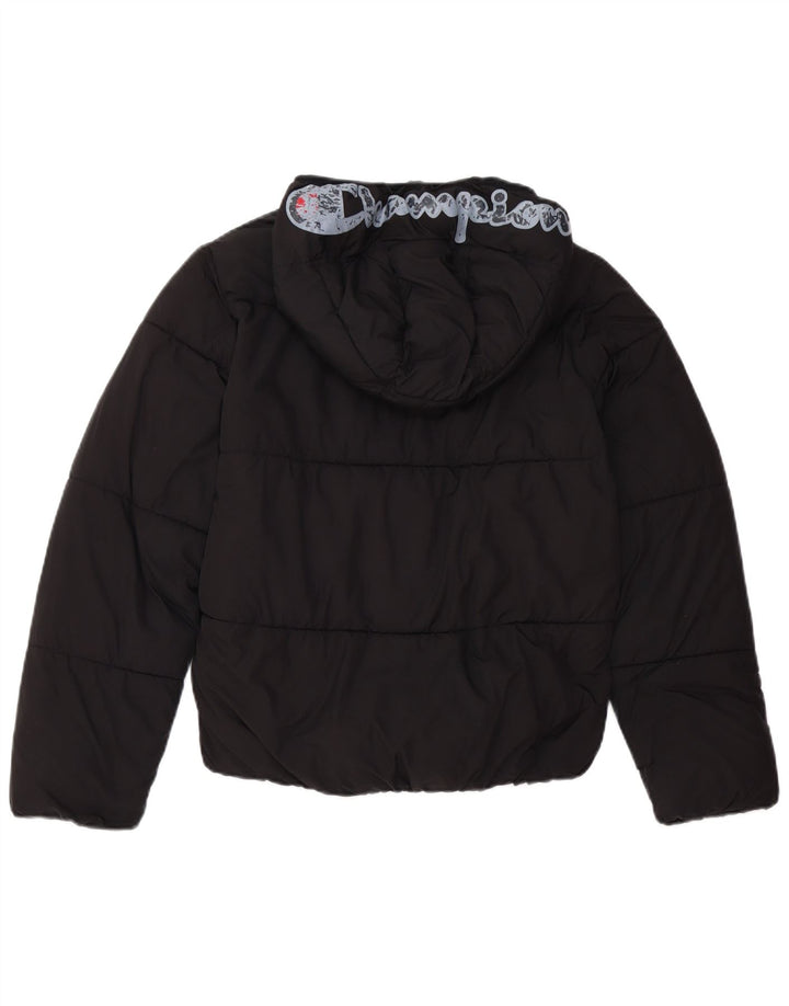 CHAMPION Veste matelassée à capuche graphique pour garçon 15-16 ans 2XL Noir