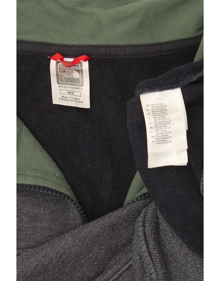 The North Face Sweat-shirt à col zippé pour homme en coton gris moyen