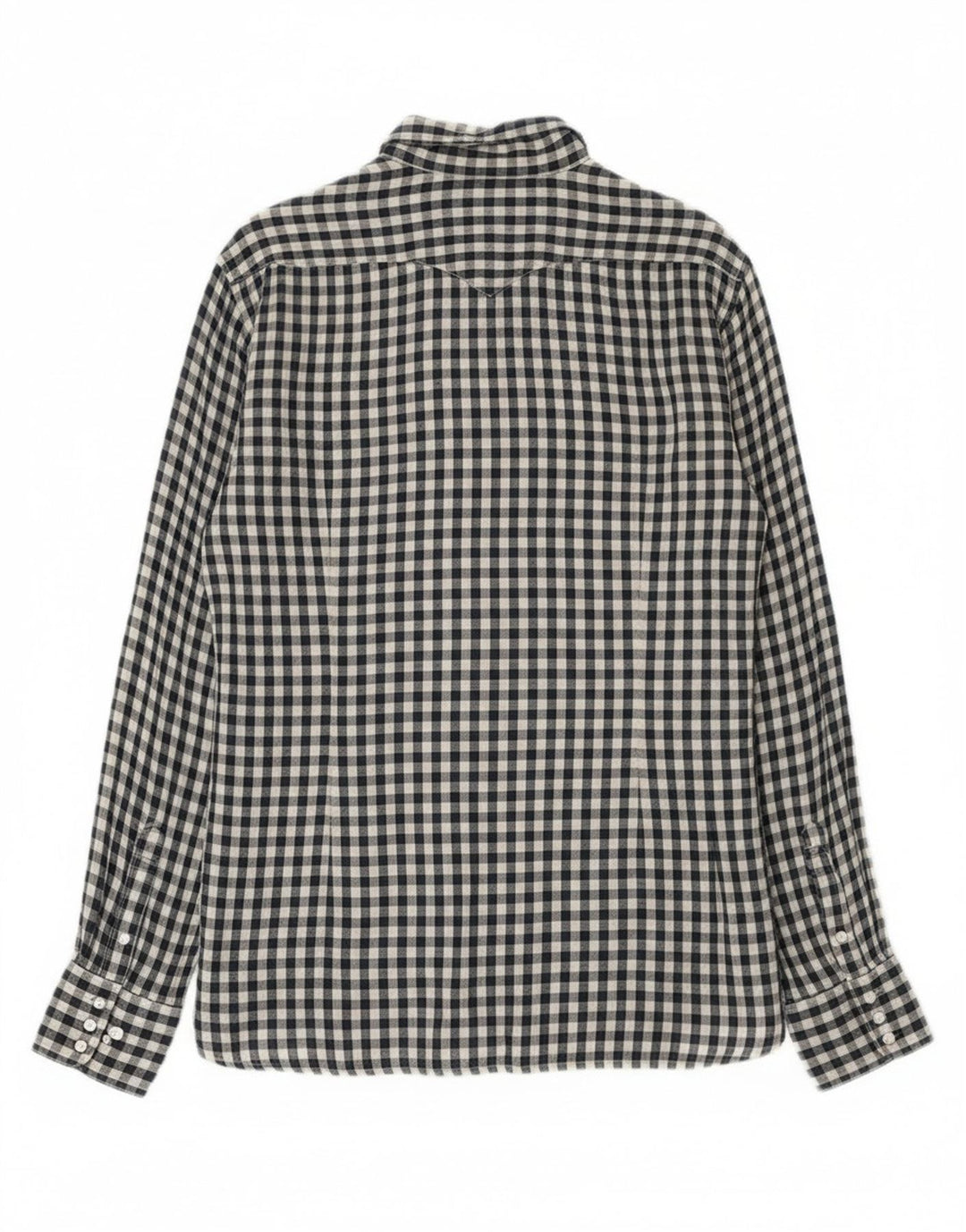 Stefanel Chemise Western Homme Grand Coton Vichy Bleu Marine